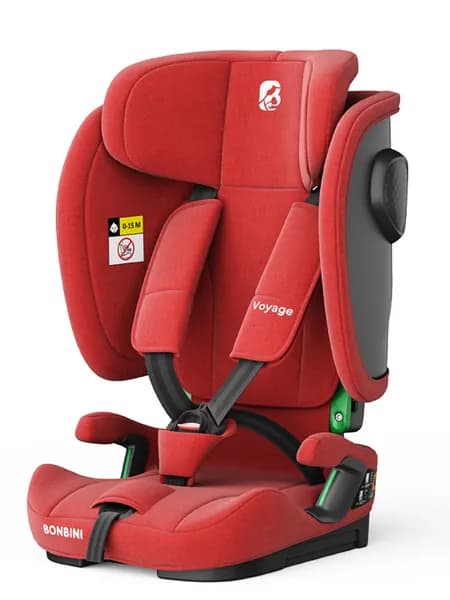 BONBINI Автокресло детское от 76 до 150 см, складное Voyage Coral Red melange (BO-3231119)