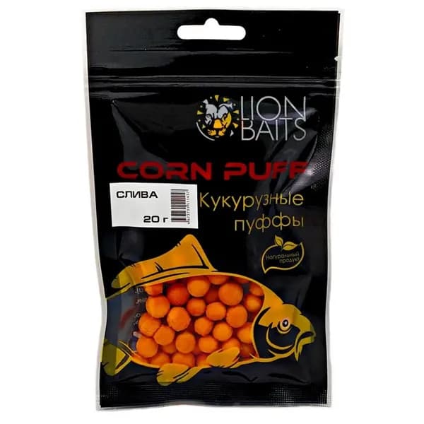 Насадка Пуффы кукурузные Corn puff LION BAITS Слива 20гр