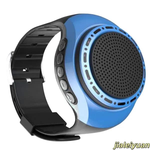 Браслет-колонка U6 синяя, Bluetooth, подсветка, управление музыкой/фото, 500 мА ч