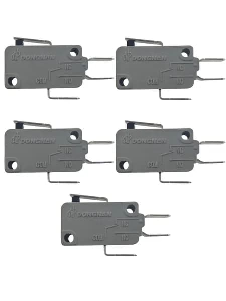 Микропереключатель 5 шт. Dongnan KW3A-16Z1-A200 3-х контактный 16(4)A 250V с рычагом 14мм