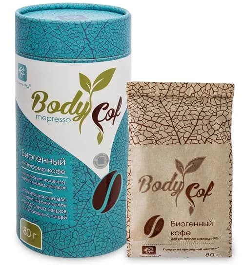 Кофейный напиток BodyCof mepresso ДЕНЬ биогенный кофе, 80 г. Сашера-Мед