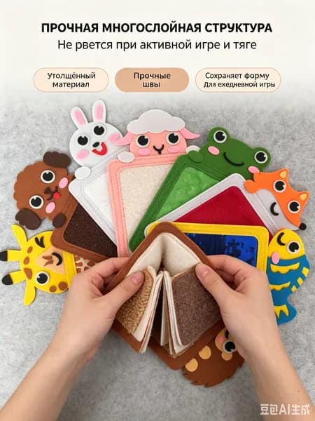 Игровой коврик для детей для игр и обучения, мягкий, складной, для дома и поездок