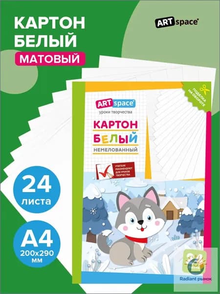 ArtSpace Картон A4, количество листов: 24