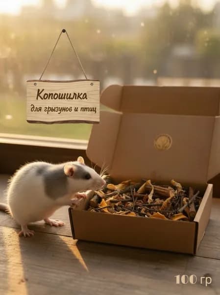 Копошилка для крыс, для хомяков, для шиншилл, для белок, для попугаев 100гр, 1 шт, Лакомство для грызунов и птиц