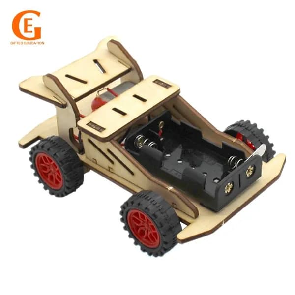 DIY Электрический гоночный автомобиль Kids STEM Обучающие игрушки Физика Наука Образовательные эксперименты для детей