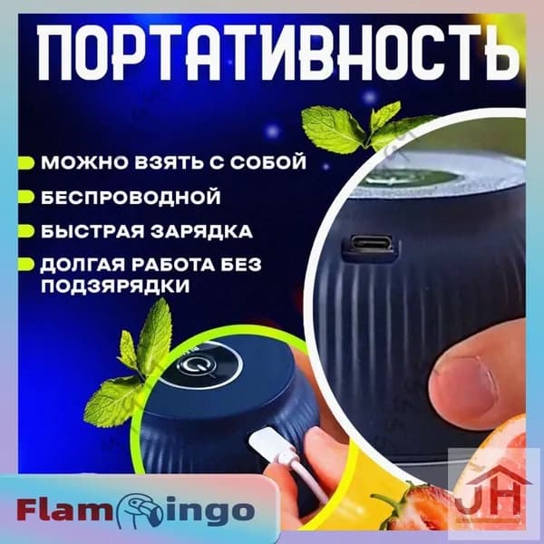 Измельчитель кухонный электрический, мини-блендер беспроводной портативный, чоппер