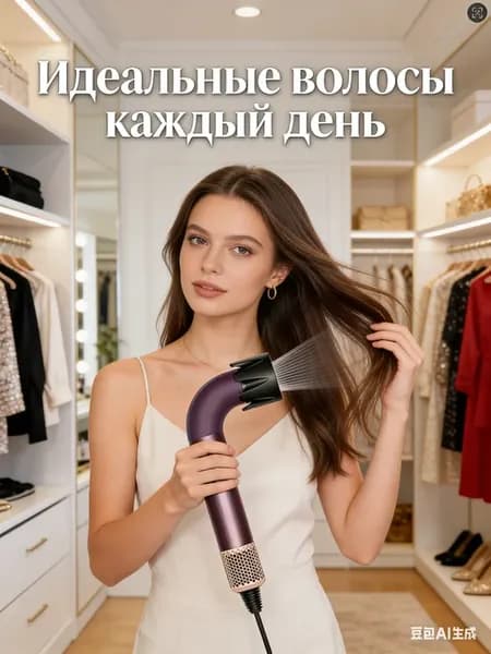 Фен для волос профессиональный с насадками и ионизацией