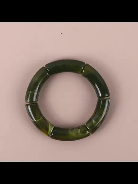 Акриловый браслет dark olive green
