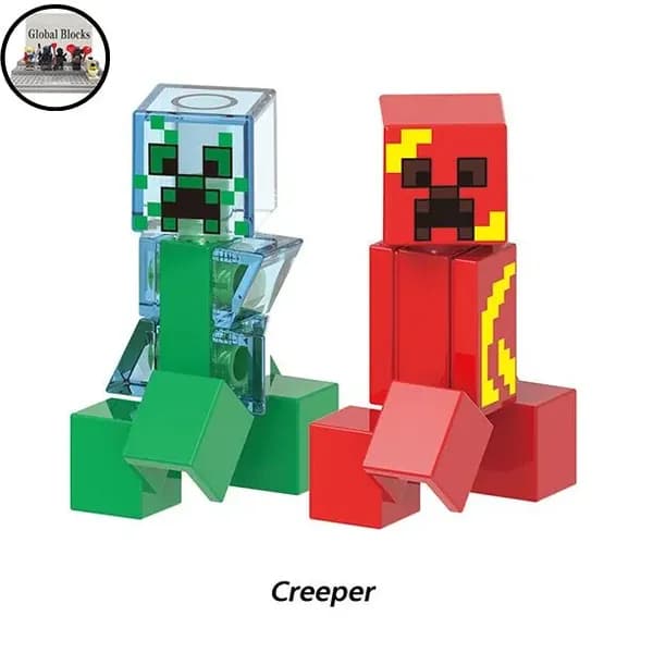 Аниме фигурок Конструктор (совместим с лего),Майнкрафт/Minecraft (4.5см, пакет) Creeper-R161