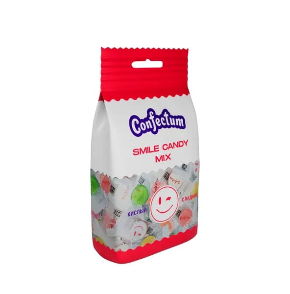 Карамель леденцовая Smile Candy микс (со вкусом лимона, клубники, манго, арбуза), 60 гр