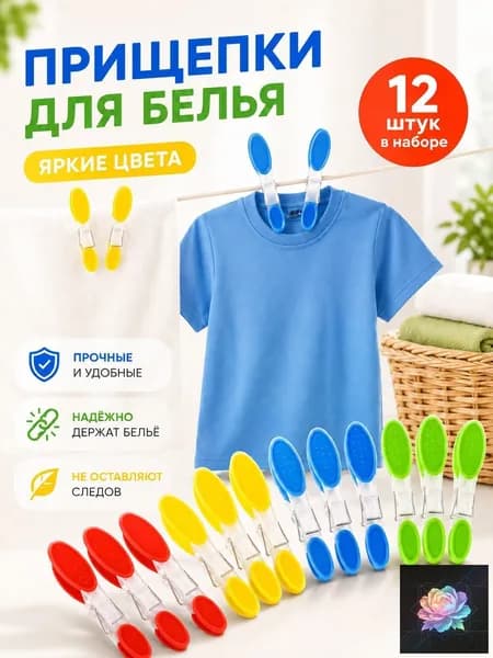 Прищепки для белья 12 шт.