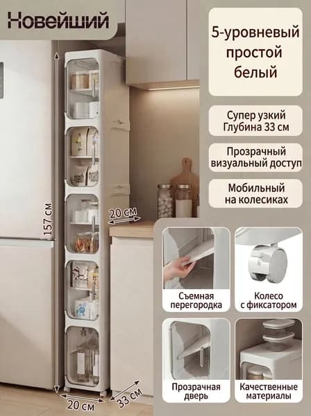 ДВА КЕДРА Тумба для ванной,, 20х33х157 см