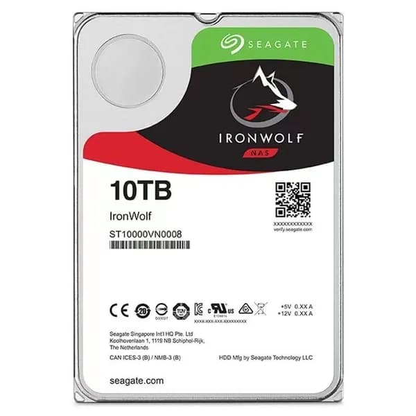 Жесткий диск Seagate IronWolf 10 ТБ (ST10000NE000), для NAS и сетевых хранилищ, CMR