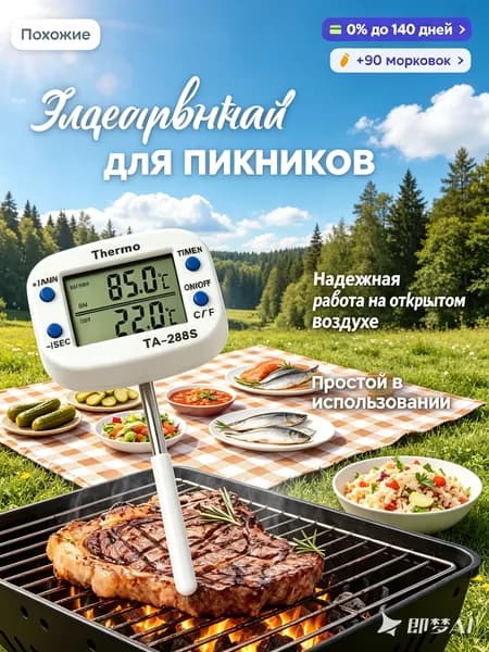 Кулинарный термометр цифровой, щуп 4 см