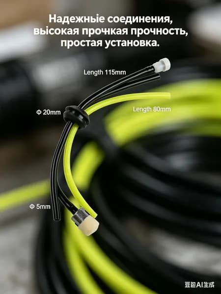 3шт топливные трубки для бензопилы шланг 3x5мм для замены магистрали / Маслопровод для триммера и мотокосы Echo GT-22GES SRM-22GES + Фильтр