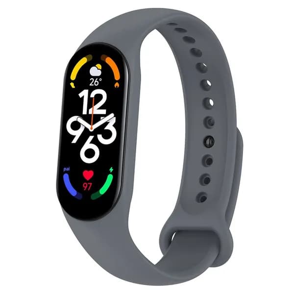 ремешок для Xiaomi Mi Band 5 6 7 силиконовые умные часы запястье браслет