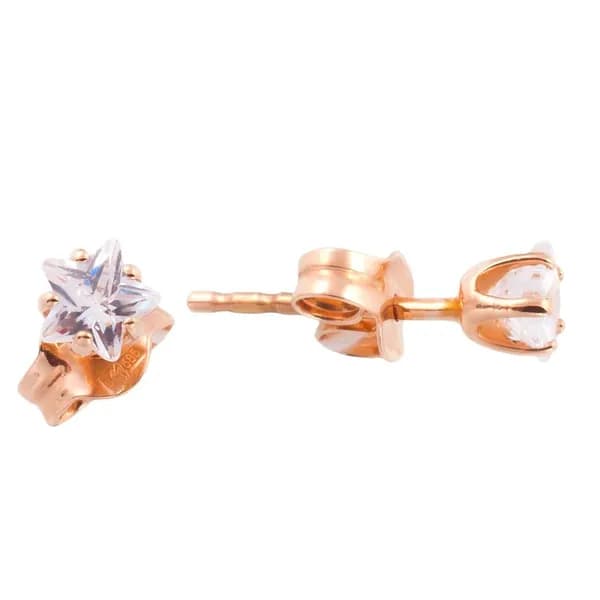 Серьги женские с фианитами из красного золота 585 пробы 585GOLD