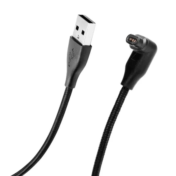 Кабель для зарядки часов Garmin с угловым разъёмом USB-A, длина 1 м