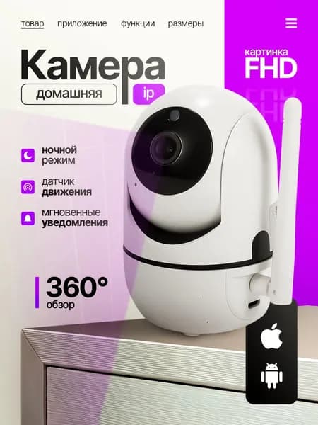 Камера видеонаблюдения, для дома, для офиса, видео няня