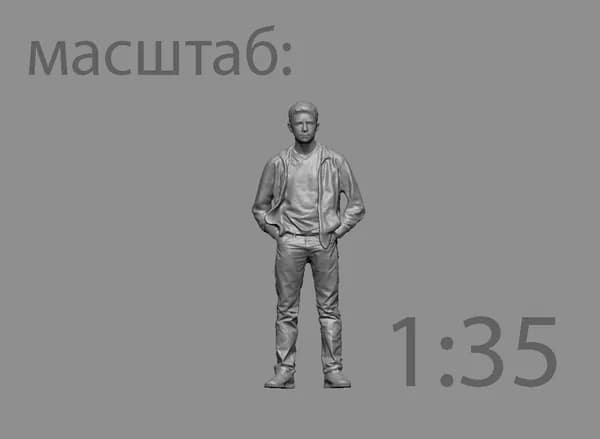 "Паренёк" Фигурка в масштабе 1:35 для диорам и макетов.