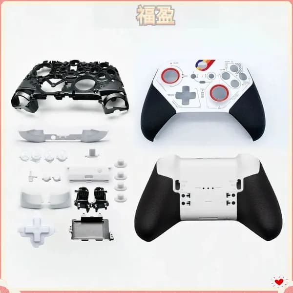 Эксклюзивный полный комплект белых корпусов для ремонта контроллеров XBox One Elite Series 2, включая передние и задние крышки рамы