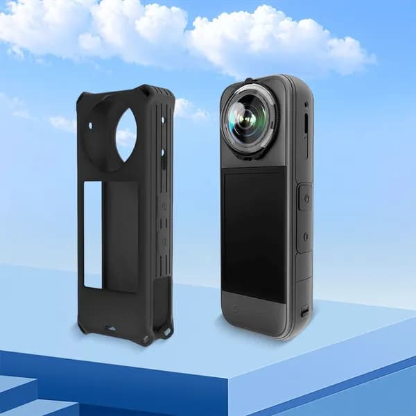 силиконовый чехол для Insta360 X5 черный с защитой от ударов
