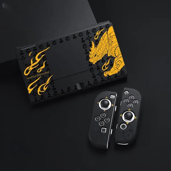 Силиконовый защитный чехол на игровую приставку Nintendo Switch Oled, мягкий чехол из TPU Покемон Генгар