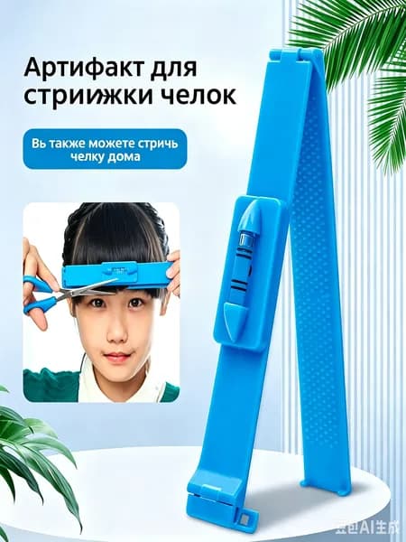 машинка для стрижки волос на уровне заколки с челкой