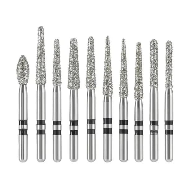 Стоматологические алмазные боры серии Z-CUT для циркониевой керамики - CUTTING KIT, (FG-1.6),10шт.