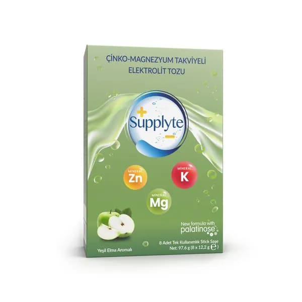 Supplyte В поставке цинк-магниевый обогащённый электролит со вкусом зелёного яблока, 8 штук