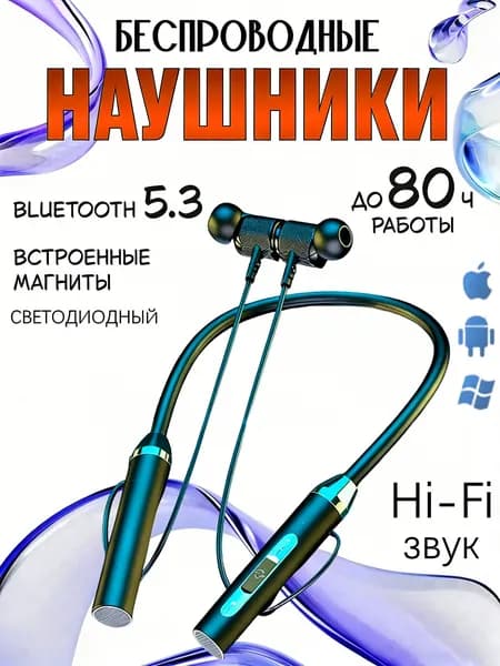 Наушники беспроводные, наушники беспроводные спортивные с микрофоном,Bluetooth, USB Type-C, черный