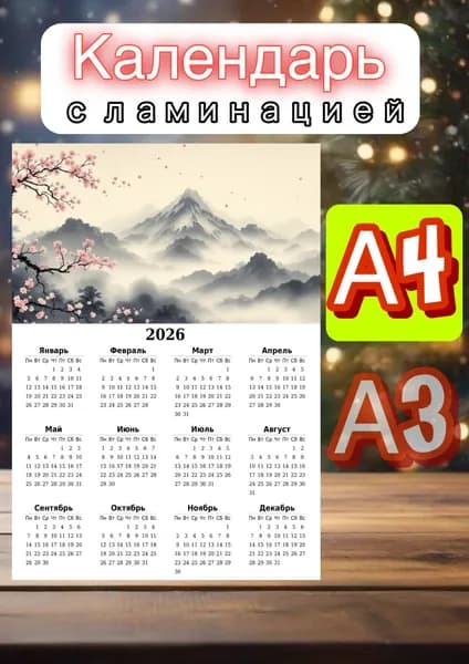 Календарь 2026 г., Настенный
