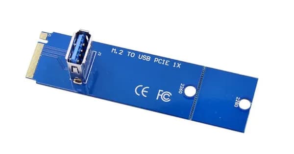 Адаптер райзера - M.2 в PCI-E X16 USB3.0