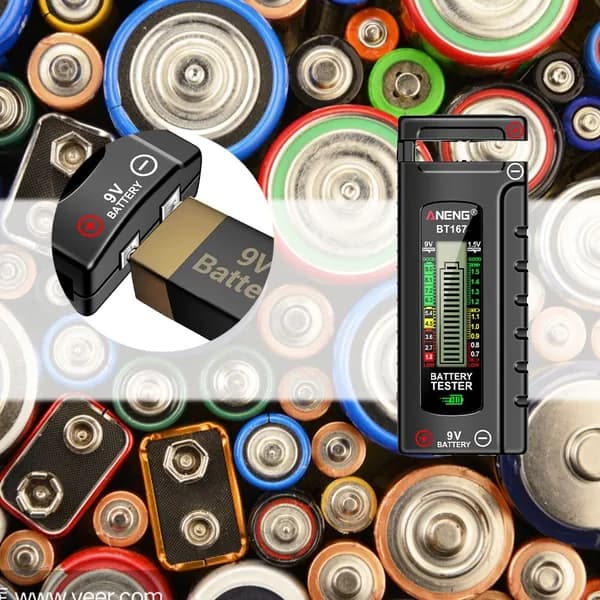 Тестер заряда батареек ANENG BT167 для D, C, AA, AAA, CR2032 и 9 В