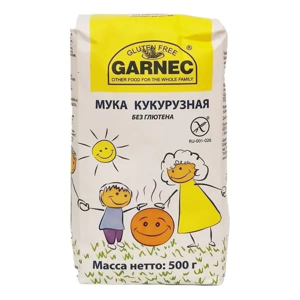 Мука Garnec кукурузная общего назначения первый сорт 500 г
