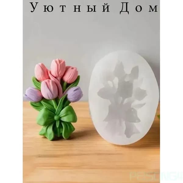 Набор силиконовых формочек в виде цветов, 1 шт., для рукоделия
