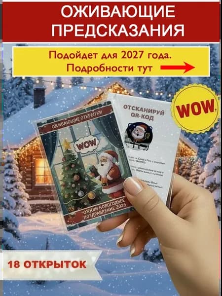 Новогодние мини-открытки с предсказаниями