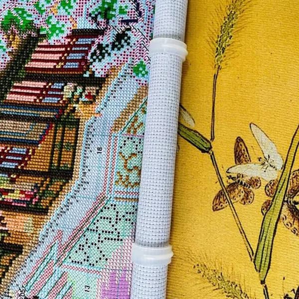 Белый пластиковый фиксатор для ткани для вышивания крестиком в наборе 5 шт для домашнего использования