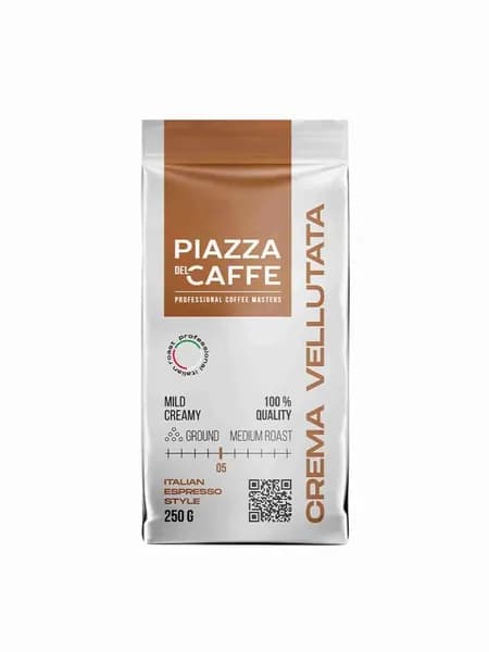 Кофе в зёрнах Piazza del Caffe Crema Vellutata 230 гр
