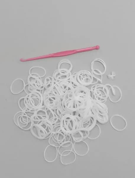 Белые резинки для плетения Loom Bands 450 штук