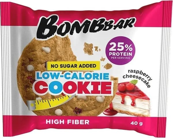Печенье неглазированное Bombbar со вкусом "Малиновый чизкейк"