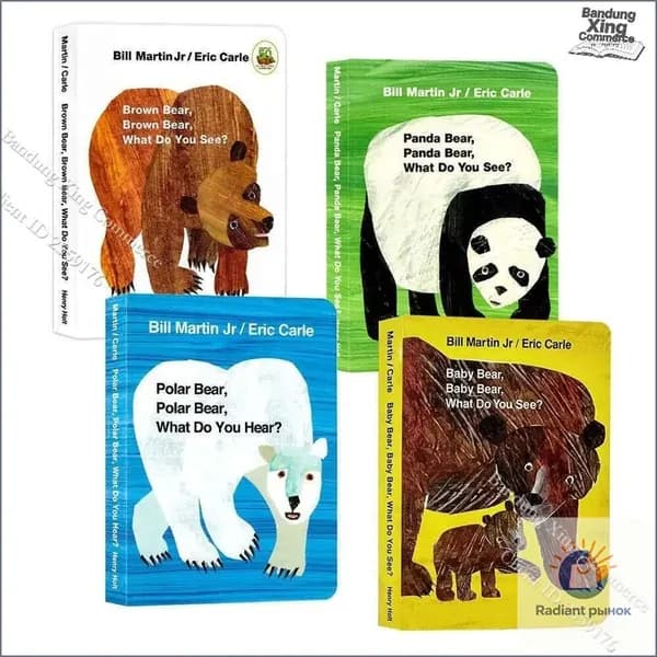 Eric Carle, Grandpa Carl's classic picture book Brown Bear, what did you see? Original Enlightenment Book