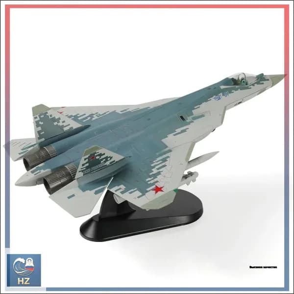 1 / 72 SU-57 Модель самолета с дисплейным стендом Военный стелс SU57 Plane Model Collection Подарок для взрослых
