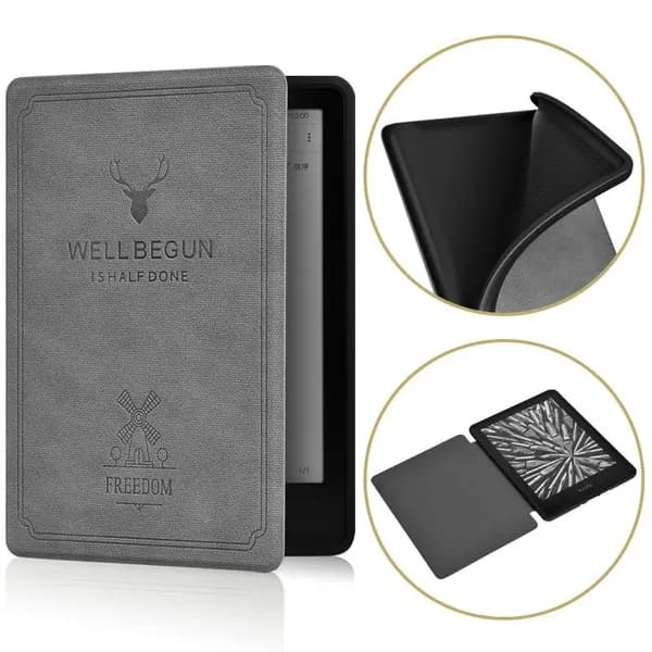Чехол для Amazon Kindle Paperwhite 12 - го поколения 7 - дюймовый eReader обложка SA568B SA569P Smart Tablet Shell для KPW6 7" 2024 кожаные чехол