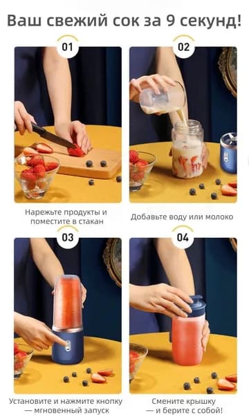 Соковыжималка электрическая комбинированная rgu8Q64O, лазурный, белый
