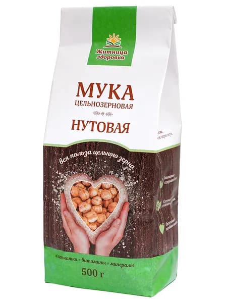 Нутовая мука цельнозерновая Житница здоровья 500 гр.