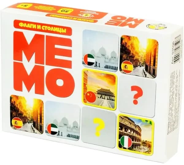 Настольная игра Мемо Флаги и столицы