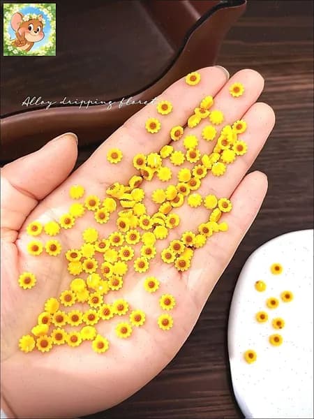 Свежие имитированные ромашки из смолы, 200 шт./упак., DIY-цветы для украшений, летняя коллекция