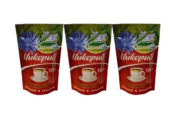 ЗдравКо Цикорий растворимый, натуральный, дойпак, 100 г, 3 шт