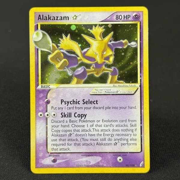 Портативные карты PKM Настройка и прокси высококачественной Alakazam Star Crystal Guardians (CG) #99